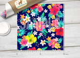 Watercolor Flowers And Leaves Pattern Adhesive Vinyl 612